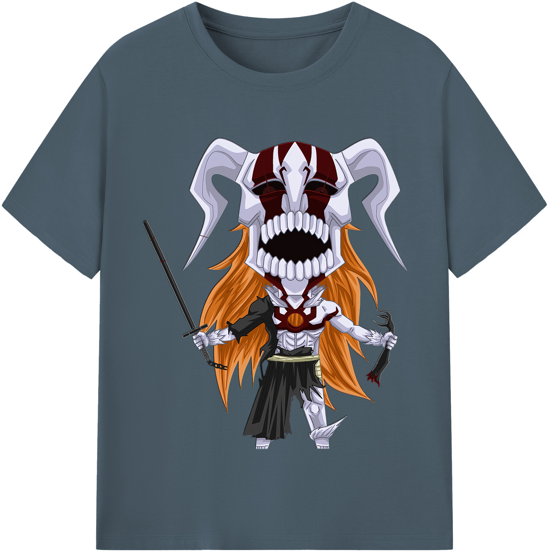 （画像用） ブリーチ 黒崎一護（くろさき いちご）BLEACH Kurosaki Ichigo 綿100％半袖Tシャツ（フロントプリント）